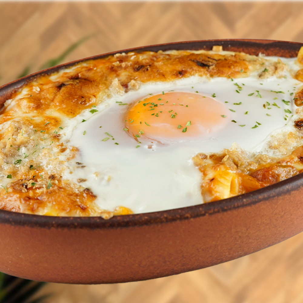 たっぷりチーズのトマトミートグラタン