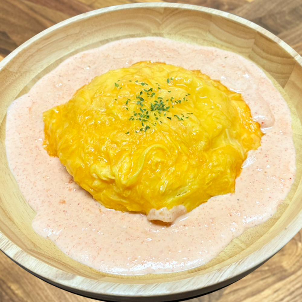 ふわとろオムライス明太ソース